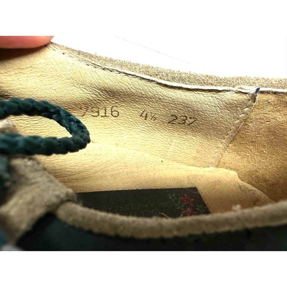 Almrausch Green Suede Tyrolean Shoes Austrian Haferlschuhe Women 6.5 US/4.5 UK - Picture 7 of 8
